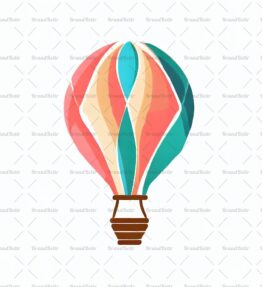 Verspielter Heißluftballon